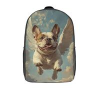 RRTYVFD Corgi galés impreso en 3D con alas de ángel - Un bonito estampado conmemorativo - Mochila infantil - Linda mochila escolar para niños y estudiantes de secundaria, Bulldog With Angel Wings A