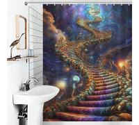 RRTYVFD - Cortina de ducha para el desconocido, impermeable y antimoho, de tela, ideal para la ducha, para niños, mujeres y hombres, 136 x 180 cm (53,54 x 70,87 pulgadas).