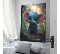 RRTYVFD Cuadros de pared con dibujos de elefantes para dormitorio, impresiones artísticas modernas, 30 x 45 cm