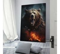 RRTYVFD Cuadros de pared de oso para dormitorio, dormitorio, impresiones artísticas modernas de 40 x 60 cm