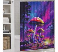 RRTYVFD Fantasía Seta Forest - 2 cortinas de ducha de tela de poliéster impermeable resistente al moho y al agua, tela de poliéster impermeable para baño, 163 x 180 cm