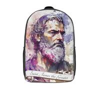 RRTYVFD Festival of Life - Mochila escolar para niños, diseño de dibujos animados, impresión 3D, mochila escolar para ordenador portátil, para niños y niñas, Saint James The Greater, 17"