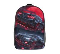 RRTYVFD Fiery White Lion - Mochila escolar para niños, mochila de ocio, mochila de viaje, para niños y niñas, mochila grande, Black Beauty in Red Moon, 17"