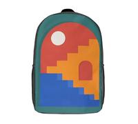 RRTYVFD Golden Triangles 2 - Mochila escolar impresa en 3D para niños y niñas, mochila escolar para niños, mochila de viaje, Arquitectura clásica III, 17"