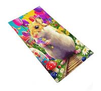 RRTYVFD Hamster en Un Jardin Fleuri - Toalla de baño ultra suave de alta calidad para spa, sala de deporte, hotel 35 x 73 cm