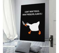 RRTYVFD Impresiones de baño sin título Goose Crazy 2" para adolescentes, niñas y mujeres, decoración de sala de estar, lienzo grande, arte de pared para sala de estar, 50 x 75 cm
