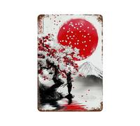 RRTYVFD Letrero de hojalata Alma de Japón para colgar en la pared. Ideal para cocina, cobertizo o garaje. Tamaño mediano: 30 x 20 cm.