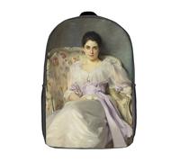 RRTYVFD Lindas bolsas de viaje impresas en 3D para dos caballeros en atuendo del siglo XVIII, mochila escolar para niños, mochila informal para exteriores, mochila informal para niñas, Mujer con