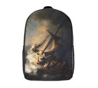 RRTYVFD Lindas bolsas de viaje impresas en 3D para dos caballeros en atuendo del siglo XVIII, mochila escolar para niños, mochila informal para exteriores, mochila informal para niñas, Cristo en la