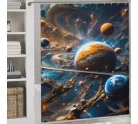 RRTYVFD Misterio del universo - Juego de decoración de baño de tela resistente al moho, elegante y moderno, para uso diario, adecuado para cortinas de ducha, 177 x 180 cm