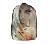 RRTYVFD Mochila 3D "El vagabundo mira hacia atrás" para niños, impermeable, ideal para la escuela, con libros y estilo lindo y relajado. Adecuado para niñas y niños., Caos Storm, 17"