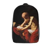 RRTYVFD Mochila con estampado 3D para hombre con nariz grande, mochila escolar para niños, mochila de viaje de alta capacidad, mochila escolar para niños y niñas, San Jerónimo en penitencia, 17"