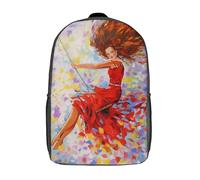 RRTYVFD Mochila de ballena y sol rojo impresos en 3D para niños, mochila escolar, mochila casual para actividades al aire libre, mochila de moda para niños, bonita bolsa de viaje, The Girl On The