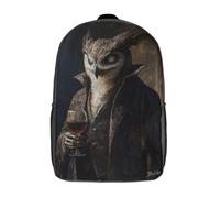 RRTYVFD Mochila Divine Beats para niños, adolescentes y estudiantes, mochila para niñas, mochila para niños pequeños, niños en edad primaria y universidad, The Old Blind Owl Seer, 17"