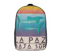 RRTYVFD Mochila escolar con estampado 3D de palomas del mundo para niños, mochila de viaje de alta capacidad, mochila de moda, mochila escolar para niños, mochila informal, La Paz Baja Sur, 17"