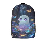 RRTYVFD Mochila escolar con estampado 3D de rosas rojas en jarrón para niños, mochila de viaje de alta capacidad, mochila para libros, mochila escolar para niños, Espíritu mágico del bosque con