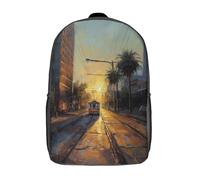RRTYVFD Mochila escolar con estampado 3D para artistas marciales, a la moda, para niños, estudiantes de secundaria, Los Angeles Charm Usa, 17"