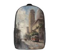 RRTYVFD Mochila escolar con estampado 3D para artistas marciales, a la moda, para niños, estudiantes de secundaria, Los Angeles Beauty Usa, 17"