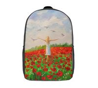 RRTYVFD Mochila escolar con figura angélica de ballena cósmica impresa en 3D para niños, mochila de viaje para niños y niñas, mochila escolar, Flight of the Soul, 17"