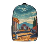 RRTYVFD Mochila escolar con retrato de vaca de las Tierras Altas de acuarela para niñas, mochila repelente al agua, mochila informal ligera para niños y niñas, Pompeya, 17"