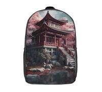 RRTYVFD Mochila escolar impresa en 3D con diseño de dragón japonés y señor de la guerra, mochila para niños, mochila para libros, mochila impermeable a la moda informal para niños, Arquitectura