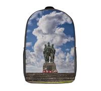 RRTYVFD Mochila escolar impresa en 3D para niños - Mochila de viaje de moda para niños - Gran capacidad, Comando Memorial Scotland, 17"