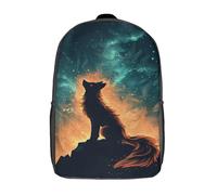 RRTYVFD Mochila escolar para escolar, ilustración del Parque Nacional Mesa Verde, mochila escolar para niños impresa en 3D, bolsa de viaje de moda, bolsa de escuela para niños, Wolf Howling Under
