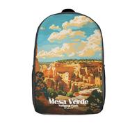 RRTYVFD Mochila escolar para escolar, ilustración del Parque Nacional Mesa Verde, mochila escolar para niños impresa en 3D, bolsa de viaje de moda, bolsa de escuela para niños, Mesa Verde National