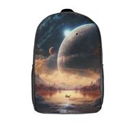 RRTYVFD Mochila escolar Skyborne Peaks Horizon para niños, mochila escolar, mochila de viaje, mochila para libros, mochila impresa en 3D para niños y niñas, Exoplanet Hyperion Terra, 17"