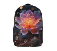 RRTYVFD Mochila infantil Catman, un héroe que merecemos, mochila escolar, bolsa de viaje, bolsa de libros, mochila impresa en 3D para niños y niñas, Magic Lotus Flower, 17"