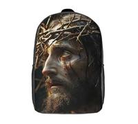RRTYVFD Mochila infantil impresa en 3D con estampado en 3D, mochila escolar ligera de viaje, mochila escolar de moda para niños y estudiantes, Jesús está vivo, 17"