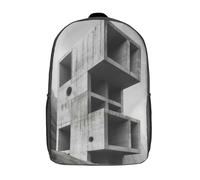 RRTYVFD Mochila infantil impresa en 3D para viajar a la Ciudad de México - Bolsa escolar ligera y moderna para escolares, Arquitectura Minimalismo, 17"