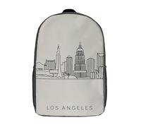 RRTYVFD Mochilas escolares impresas en 3D "London City of Oportunities", mochilas escolares y mochilas de viaje para niños de gran capacidad, Skyline Minimalist Art Los Ángeles, 17"