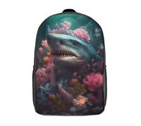 RRTYVFD Mochilas infantiles con estampado 3D de cuento de hadas de calamar para niños, mochila escolar de moda, mochilas de viaje, mochilas escolares para niños y estudiantes de escuela primaria, Pez