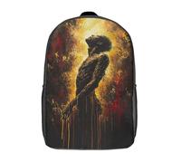 RRTYVFD Mochilas infantiles impresas en 3D, modernas, con visión cubista del beso, mochila escolar con bolsillos grandes para niños y niñas, Ascension of the Soul Contemporary Expression, 17"