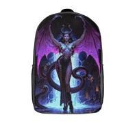 RRTYVFD Mochilas infantiles impresas en 3D, que representa a la diosa Kali aureolada de oro y sosteniendo un cuchillo. Bolsas escolares para niños y niñas, con bolsillos grandes., Demon Queen Lilith