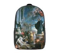 RRTYVFD Mochilas para niños, Mochila de muñeco de nieve lindo, Bolsa escolar impresa en 3D, Mochila de viaje, Mochila de moda, Bolsa de escuela impermeable para niños, Los milagros de Javier, 17"