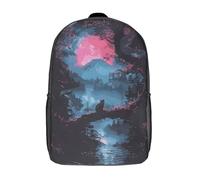 RRTYVFD Mochilas para niños, mochila infantil con estampado floral cósmico, mochila escolar, mochila 3D, mochila de viaje, mochila de moda, mochila impermeable para niños, Mitología japonesa, 17"