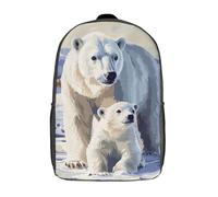 RRTYVFD Mumbai India Cityscape at Night - Mochila escolar para niños, mochila de viaje informal para niños y niñas, mochila de viaje de gran capacidad, Familia Polar Bear, 17"