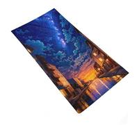 RRTYVFD Rural Nights in Japan Toallas de baño para piel suave, secado rápido, toalla duradera para playa y piscina, 35 x 73 cm