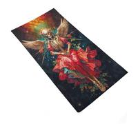 RRTYVFD Santisima Muerte en vestido rojo - Toalla suave superabsorbente para spa, gimnasio, hotel y baño (35 x 73 cm)