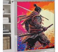 RRTYVFD Sekiro Shadows Die Twice - Cortina de baño Humorística para bañera o ducha (177 x 180 cm, impermeable, resistente y antimoho, lavable, para bañera o cabina de ducha).