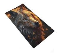 RRTYVFD - Servilletas lavables Golden White Wolf GSM para una piel suave, secado rápido, resistentes, ideales para la playa y la piscina, 35 x 73 cm