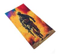 RRTYVFD Soldado en uso en medio de explosiones - Toalla lavable de 1 g/m², súper suave y absorbente, perfecta para el hogar, 35 x 73 cm