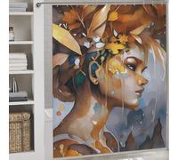 RRTYVFD Spirit of Samhain - Cortinas de ducha (177 x 180 cm, de poliéster antimoho, decoración de baño para ducha o cuarto de baño, 177 x 180 cm)