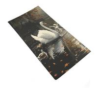 RRTYVFD Swan And Nature - Toalla suave altamente absorbente para viajes, camping, playa, 1 unidad, 35 x 73 cm