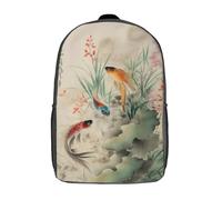 RRTYVFD The Sound of the Wind - Mochila infantil impresa en 3D para niños, mochila de viaje, mochila de libros, mochila escolar, Pescado Japonés 3, 17"