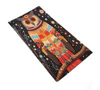 RRTYVFD Wise Owl - Toallas lavables de microfibra extragrande de 17 g/m², estilo tribal, para hombres y mujeres, limpieza corporal y masaje, 35 x 73 cm