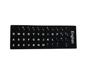RRunzfon Pegatinas para teclado inglés no transparentes de piel para teclado con fondo negro sobre blanco para ordenador portátil, Desktops 3 unidades
