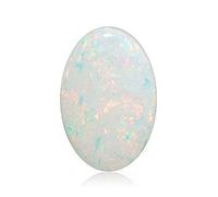 RRVGEM 12.00 Ratti Opal Stone Certified Natural Fire Oval Shape AAA+ Super Quality Astrological Australian Opal Loose Gemstone for Man and Woman with Lab - Certificado, GEMSTONE LOOSE GEMSTONE, Ópalo,